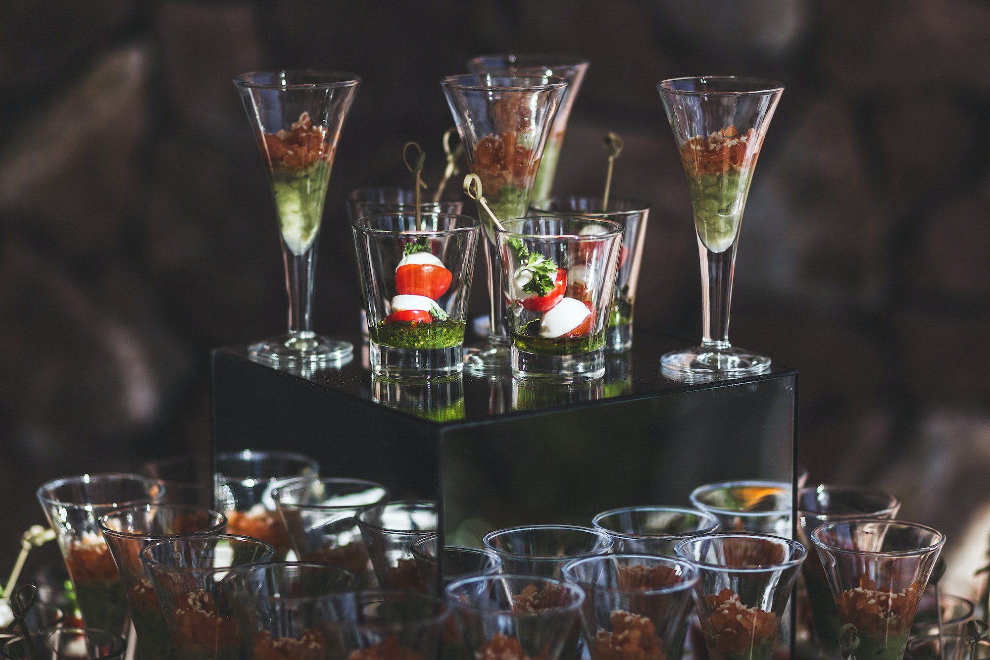 Wedding table with snacks